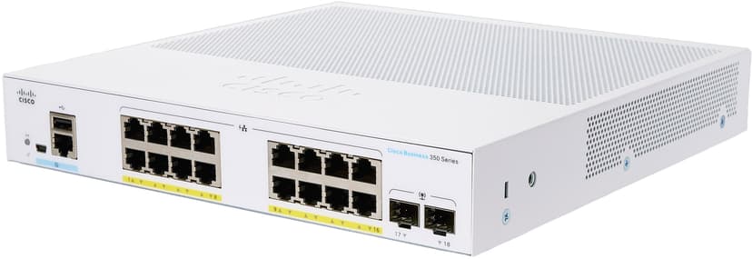 Cisco CBS350 16G 2SFP PoE 120W Managed Switch