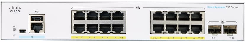 Cisco CBS350 16G 2SFP PoE 120W Managed Switch