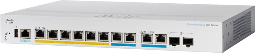 Cisco CBS350 6G 2x2.5G 2SFP+ PoE 124W Managed Switch