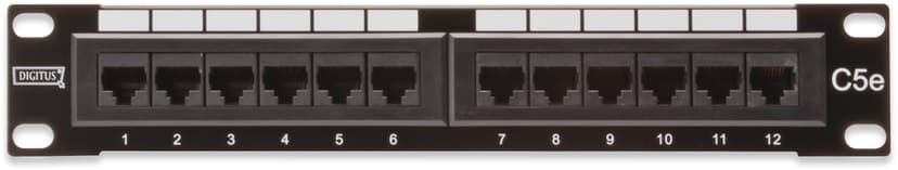 Digitus Patchpanel 12 portar Oskärmad (UTP) CAT 5e
