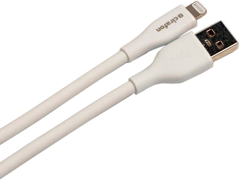 Cirafon Sync/charge Silcon Cable AM To Lightning 1.8M -White 1.8m Valkoinen