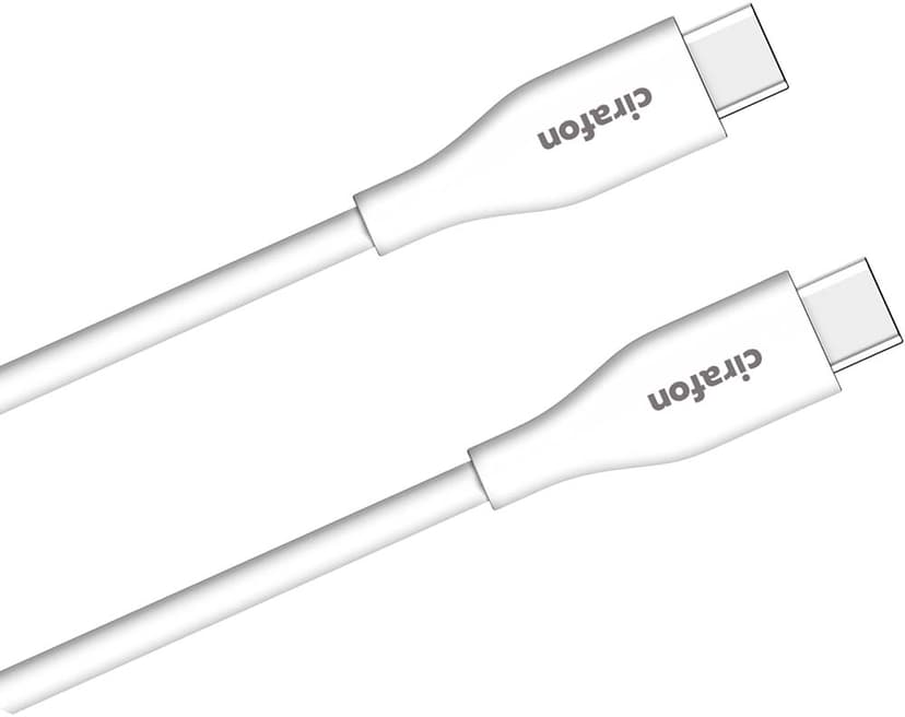 Cirafon Sync/charge Silcon Cable Usb-c To Usbb-c 2.0M -White 2m Hvit