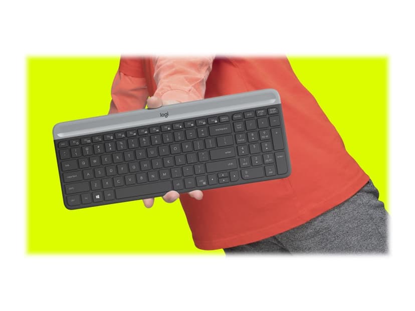 Logitech Slim Wireless Combo MK470 Nordisk Tastatur- og mussett