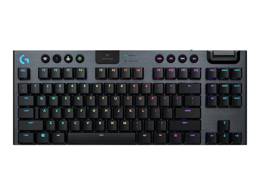 Logitech G915 TKL Tenkeyless LIGHTSPEED RGB Langaton, Bluetooth, LIGHTSPEED, USB Pohjoismaat Näppäimistö