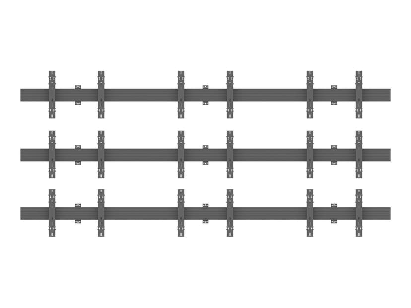 Multibrackets M-seinäteline PRO MBW3x3u Push In Pop Out Vesa 100x100-400x400, enint. 30 kg/näyttö, musta