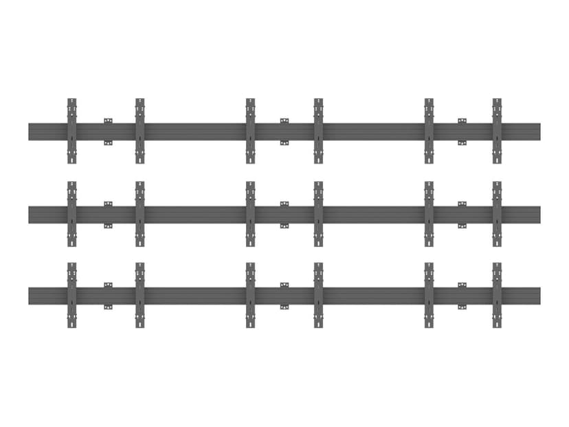 Multibrackets M-seinäteline PRO MBW3x3u Push In Pop Out Vesa 100x100-400x400, enint. 30 kg/näyttö, musta