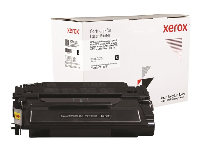 Xerox Musta riittoisa Everyday HP Toner 55X (CE255X) -värikasetti