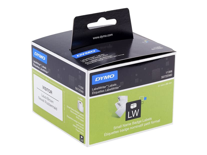 Dymo Etiketter Navneskilt 89 x 41mm Flyttbar - LW