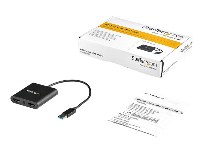 Startech USB 3.0 to Dual HDMI Adapter 3840 x 2160 HDMI