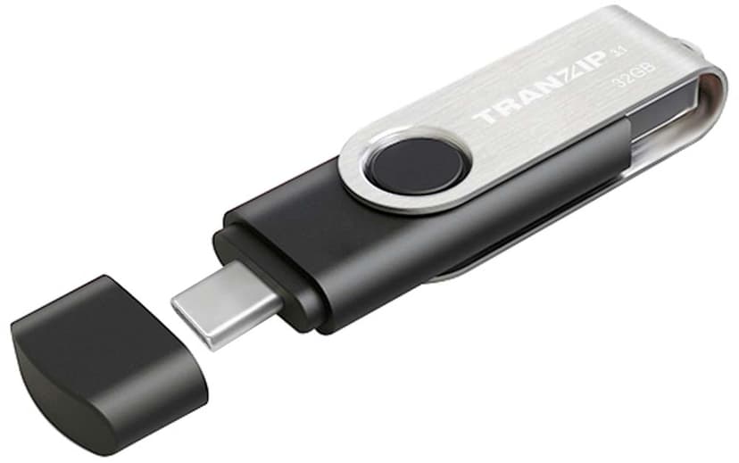 Tranzip Flip Duo 32GB USB-C 3.1