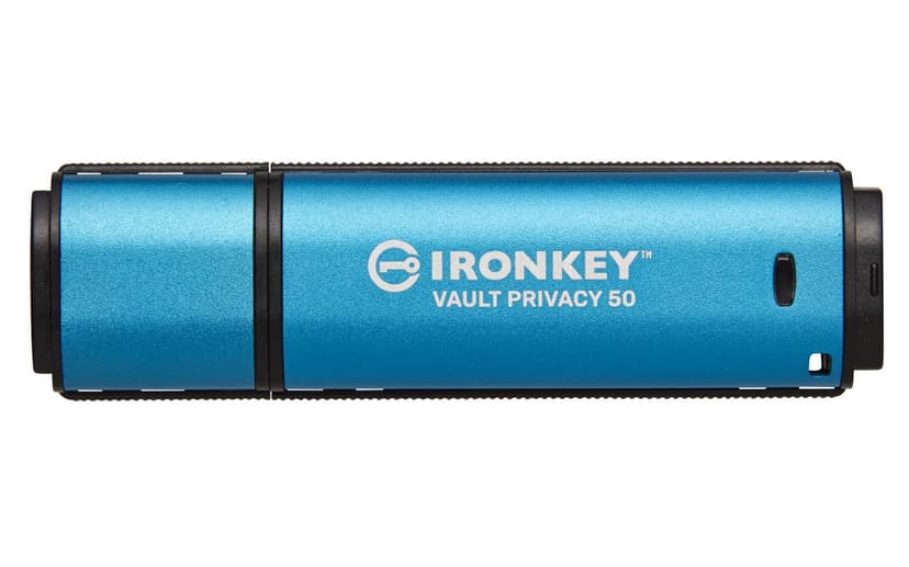 Kingston Ironkey Vault Privacy 50 8GB USB A-tyyppi Musta, Sininen