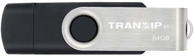 Tranzip Flip Duo 64GB USB-C 3.1