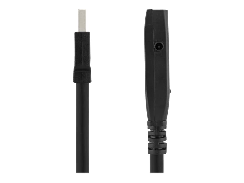 Deltaco USB3-1002 5m USB A USB A Musta
