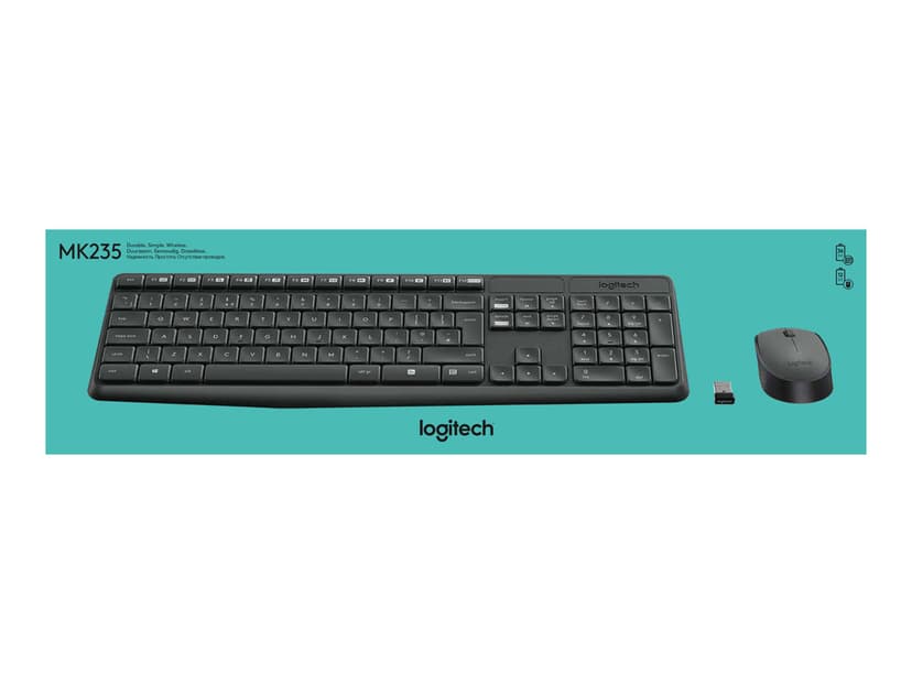 Logitech Mk235 Nordiska länderna Sats med tangentbord och mus