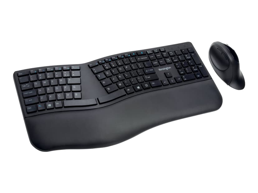 Kensington Pro Fit Ergo Wireless Keyboard and Mouse Nordiska länderna Sats med tangentbord och mus