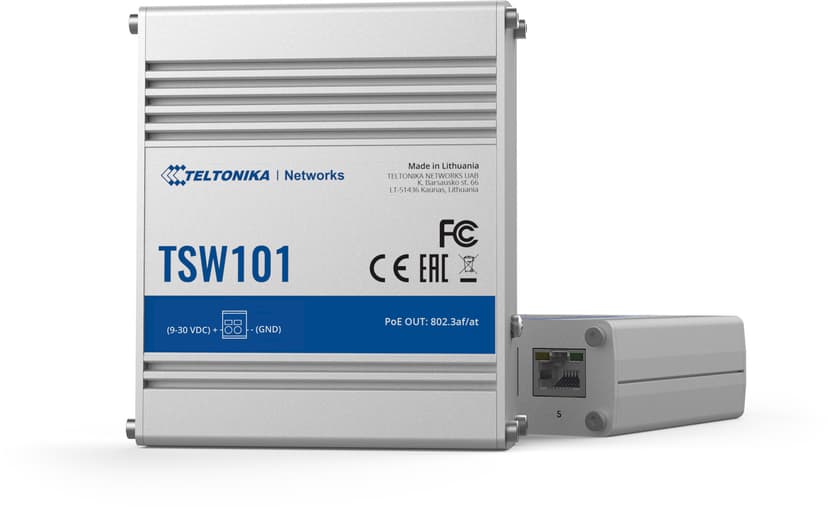 Teltonika TSW101 unmanaged automotive PoE+ 60W switch