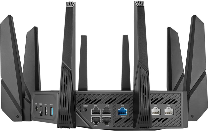 ASUS ROG Rapture GT-AXE16000 WiFi 6E Quad-band Gaming Router - (Outlet-vare klasse 2)
