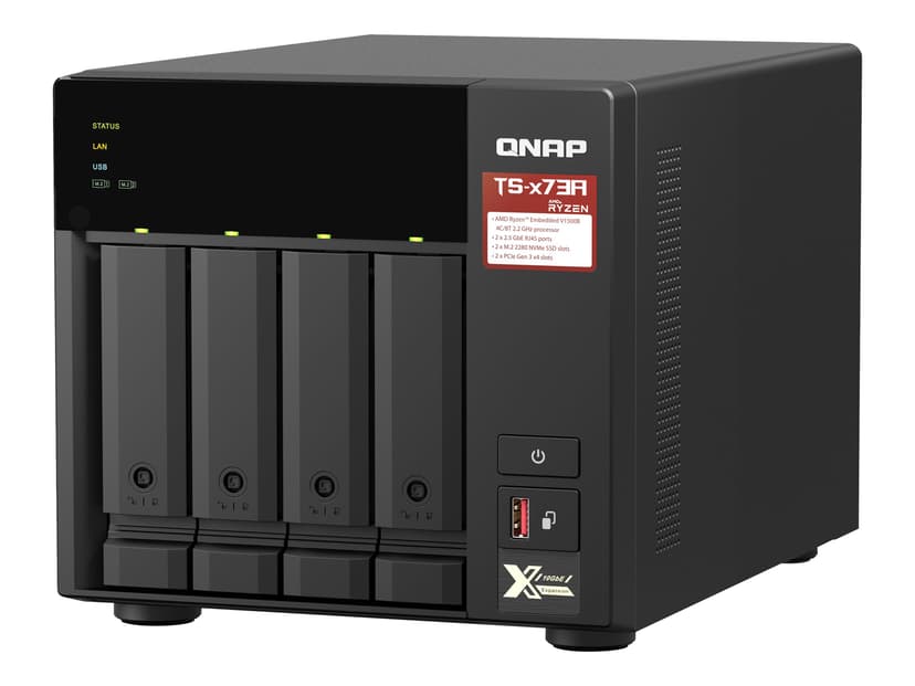 QNAP TS-473A-8G 8GB M.2 2280 NVME 0GB 0Tt NAS-palvelin