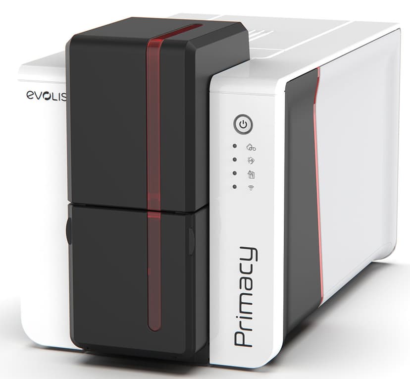 Evolis Primacy Duplex USB/Ethernet, musta/punainen