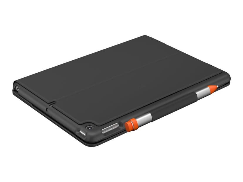 Logitech Slim Folio til iPad 7/8 & 9:e Gen Langaton, Bluetooth Pohjoismainen Harmaa Näppäimistö- ja kalvokotelo
