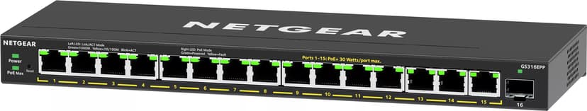 Netgear GS316EPP 16-Port Managed Plus Switch with PoE+