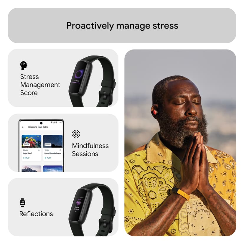 Fitbit Inspire 3 Black/Midnight Zen Aktivitetssporer