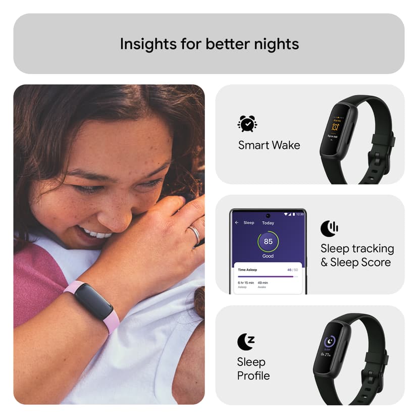 Fitbit Inspire 3 Black/Midnight Zen Aktivitetssporer