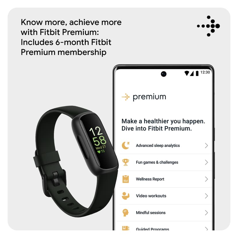 Fitbit Inspire 3 Black/Midnight Zen Aktivitetspårare