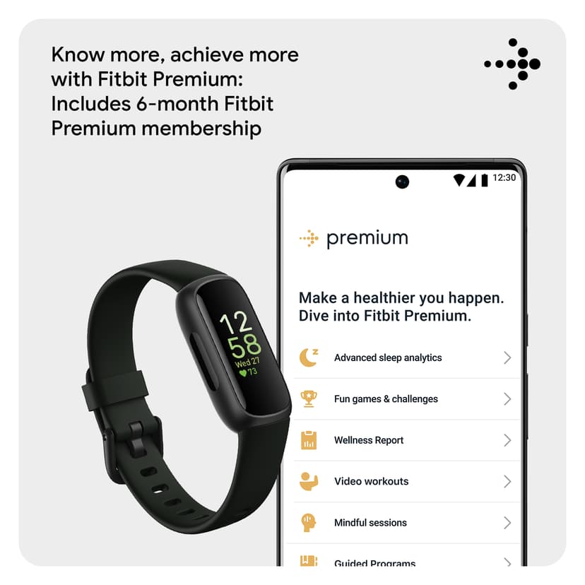 Fitbit Inspire 3 Black/Midnight Zen Aktivitetssporer