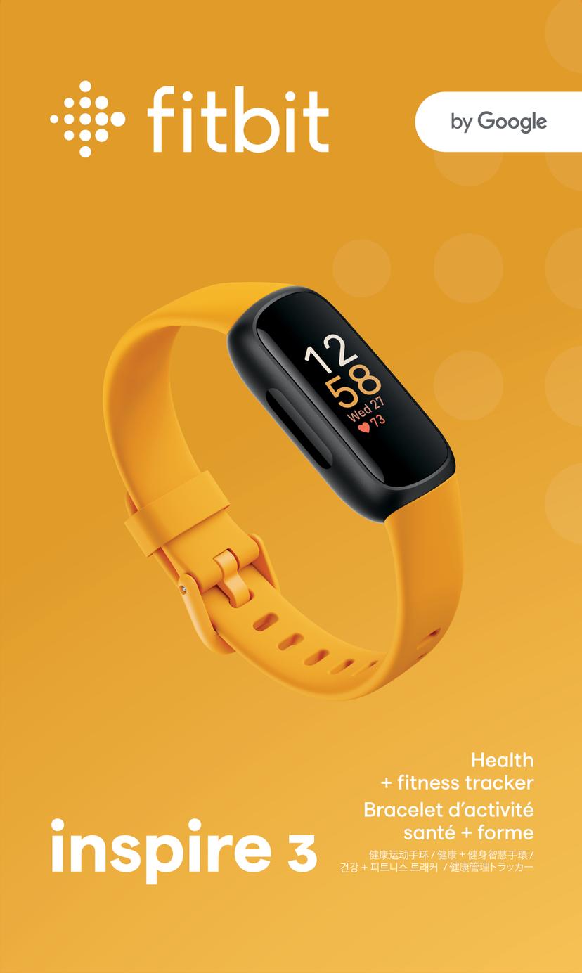 Fitbit Inspire 3 Black/Morning Glow Aktiivisuusranneke