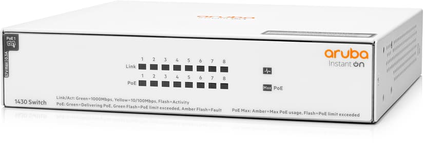 Aruba Instant On 1430 8-Port Gigabit PoE 64W Switch