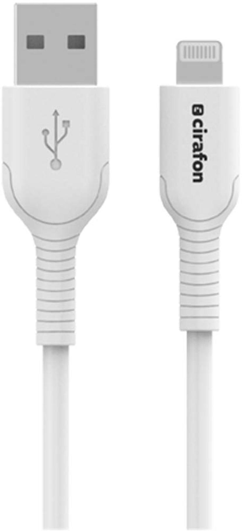 Cirafon Sync/charge Cable AM To Lightning 1.0M White New Mfi 1m Valkoinen