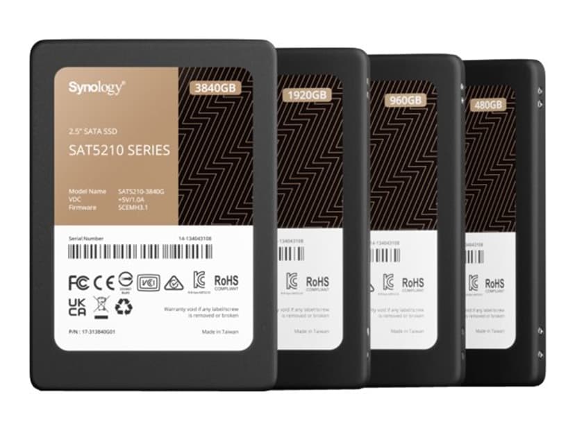 Synology SAT5210 SSD-levy 3840GB 2.5" Serial ATA-600