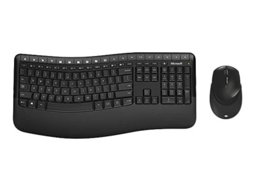 Microsoft Wireless Comfort Desktop 5050 Trådløs Nordisk Svart Tastatur- og mussett