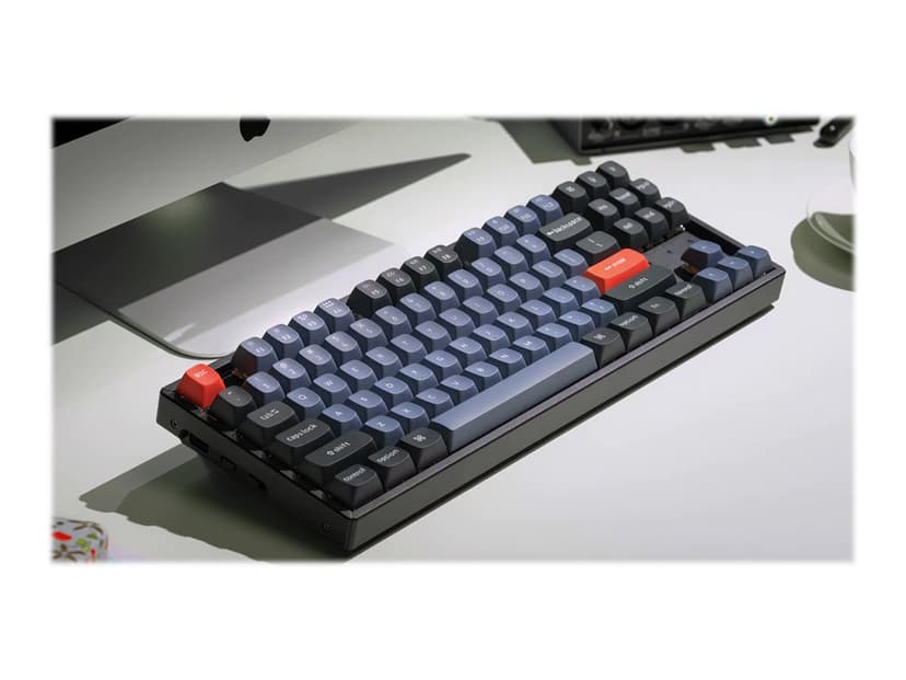 Keychron K8 Pro QMK/VIA RGB Gateron Red Kablet, Trådløs Nordisk Tastatur