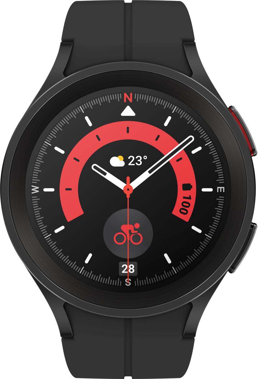 Samsung Galaxy Watch5 Pro 45mm Bluetooth Black Titanium With Black D-Buckle Sport Band