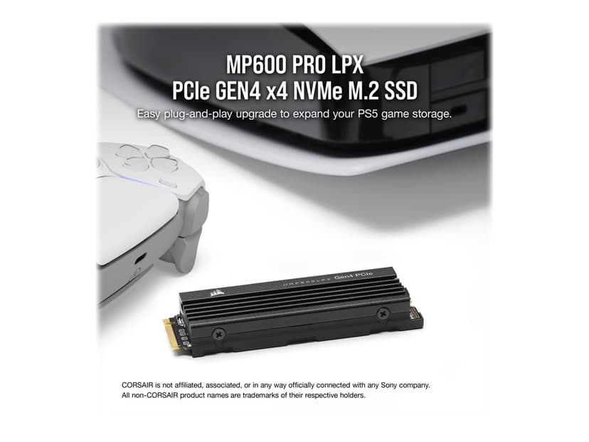 Corsair MP600 Pro LPX SSD-levy 2000GB M.2 2280 PCI Express 4.0 x4 (NVMe)