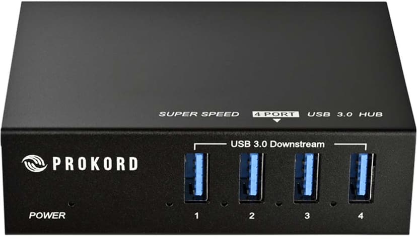 Prokord USB 3.0 Hub 4-Port Pro Metal USB Hub