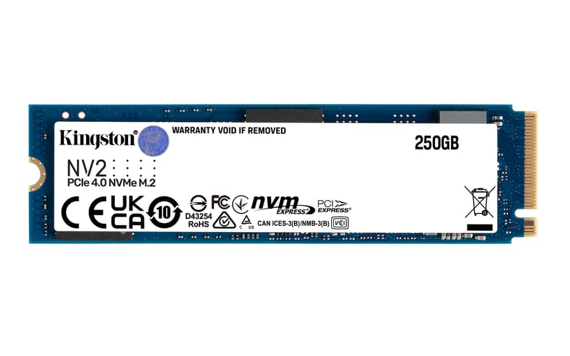Kingston NV2 SSD-levy 250GB M.2 2280 PCI Express 4.0 x4 (NVMe)