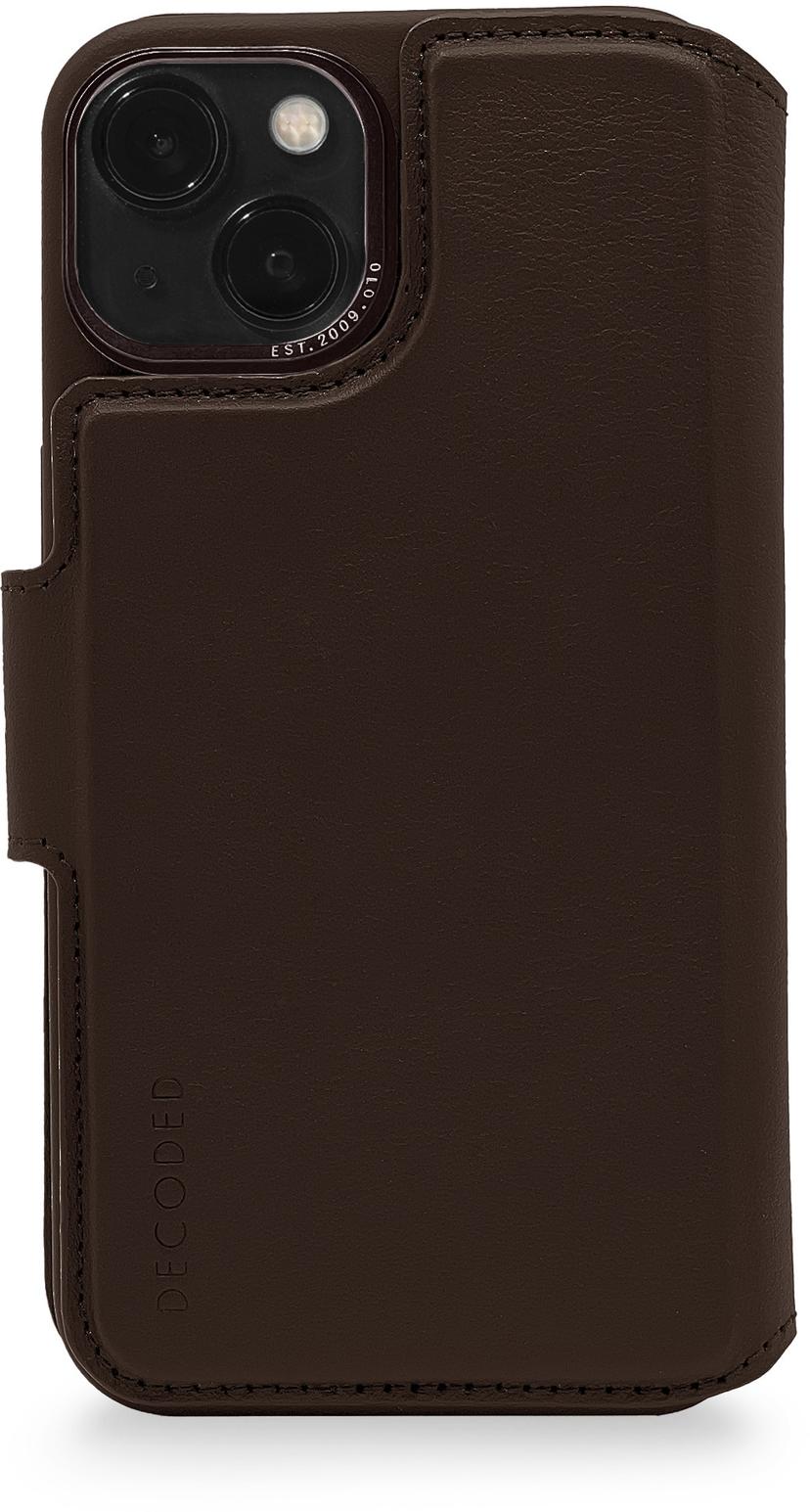 Decoded Leather Detachable Wallet iPhone 14 Plus Ruskea