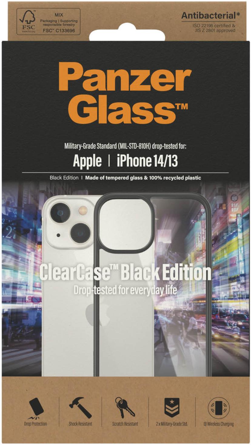 Panzerglass ClearCase Black Edition iPhone 13, iPhone 14 Läpinäkyvä