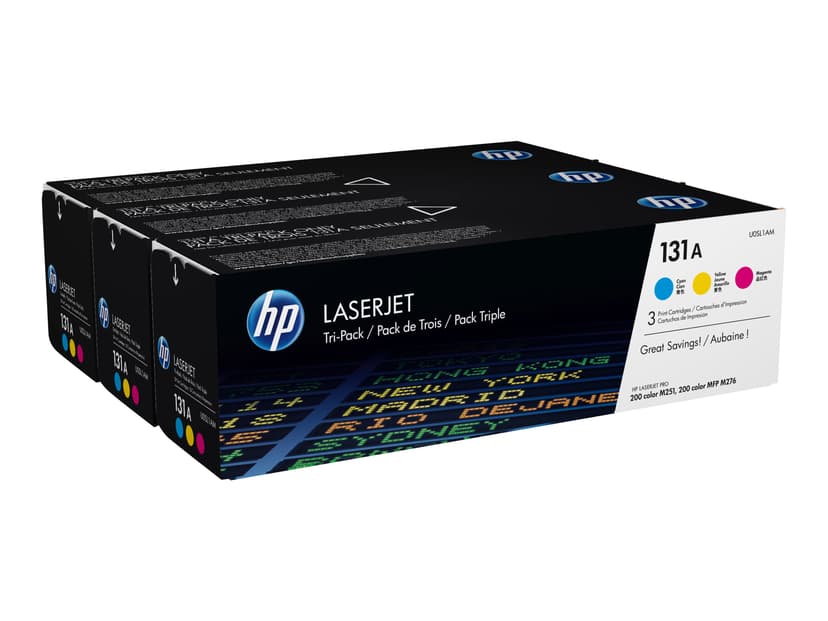 HP Värikasetti Kit 131A (C/Y/M) 1.8K - U0SL1AM