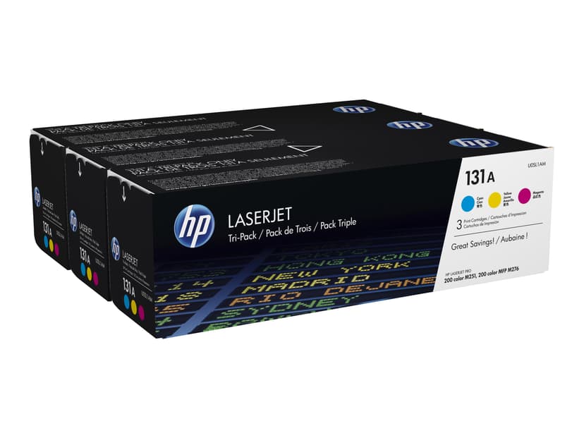 HP Värikasetti Kit 131A (C/Y/M) 1.8K - U0SL1AM