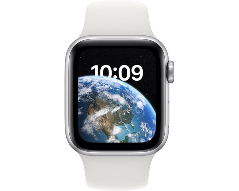 Apple Watch SE GPS 40mm Silver Aluminium Case with White Sport Band