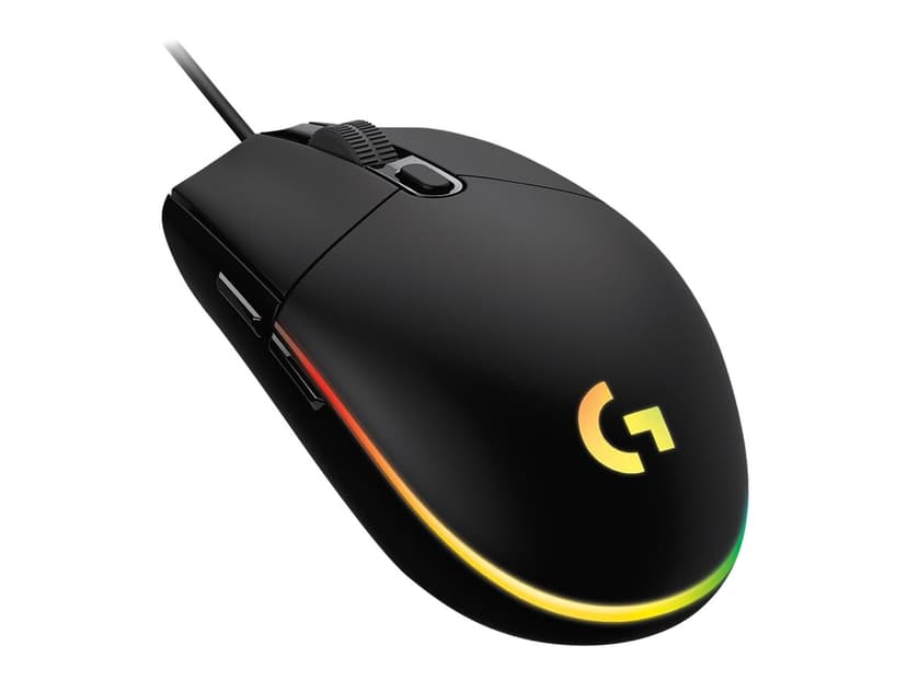 Logitech Gaming G203 LIGHTSYNC Kabelansluten 8000dpi Mus Svart