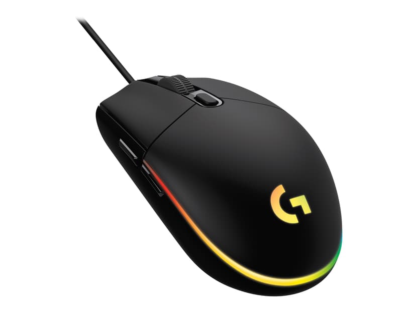 Logitech Gaming G203 LIGHTSYNC Kabelansluten 8000dpi Mus Svart