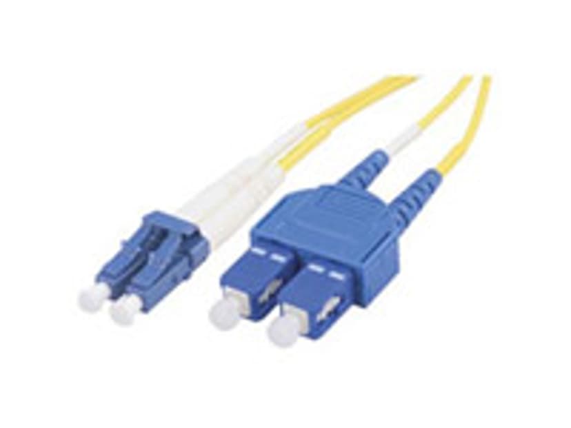 Deltaco Fiberoptisk kabel SC/PC LC/PC OS2 3m