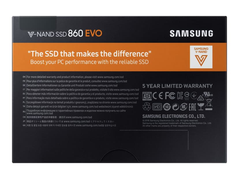 Samsung 860 Evo SSD-levy 2000GB 2.5" Serial ATA-600