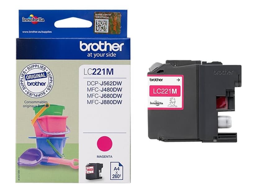 Brother Muste Magenta LC-221M - DCP-J562dw/MFC-J480dw/J680dw
