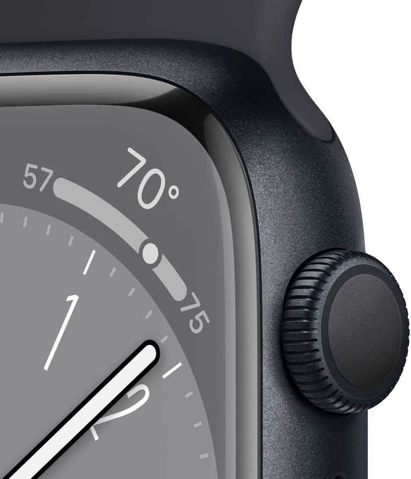 Apple Watch Series 8 GPS, 45mm Midnight Aluminium Case with Midnight Sport Band
